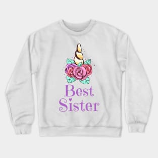 Best Sister Unicorn Family Siblings Crewneck Sweatshirt